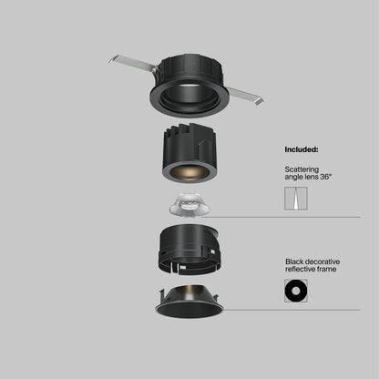 Maytoni downlight Wise LED 36° vgradna okrogla svetilka