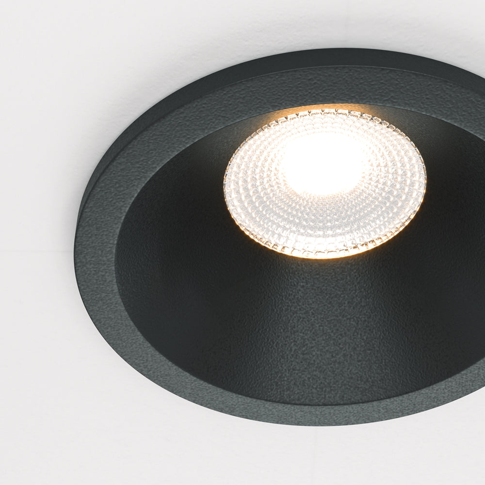Maytoni downlight Zoom LED 60° vgradna okrogla svetilka, črna