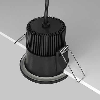 Maytoni downlight Zoom LED 60° vgradna okrogla svetilka, črna