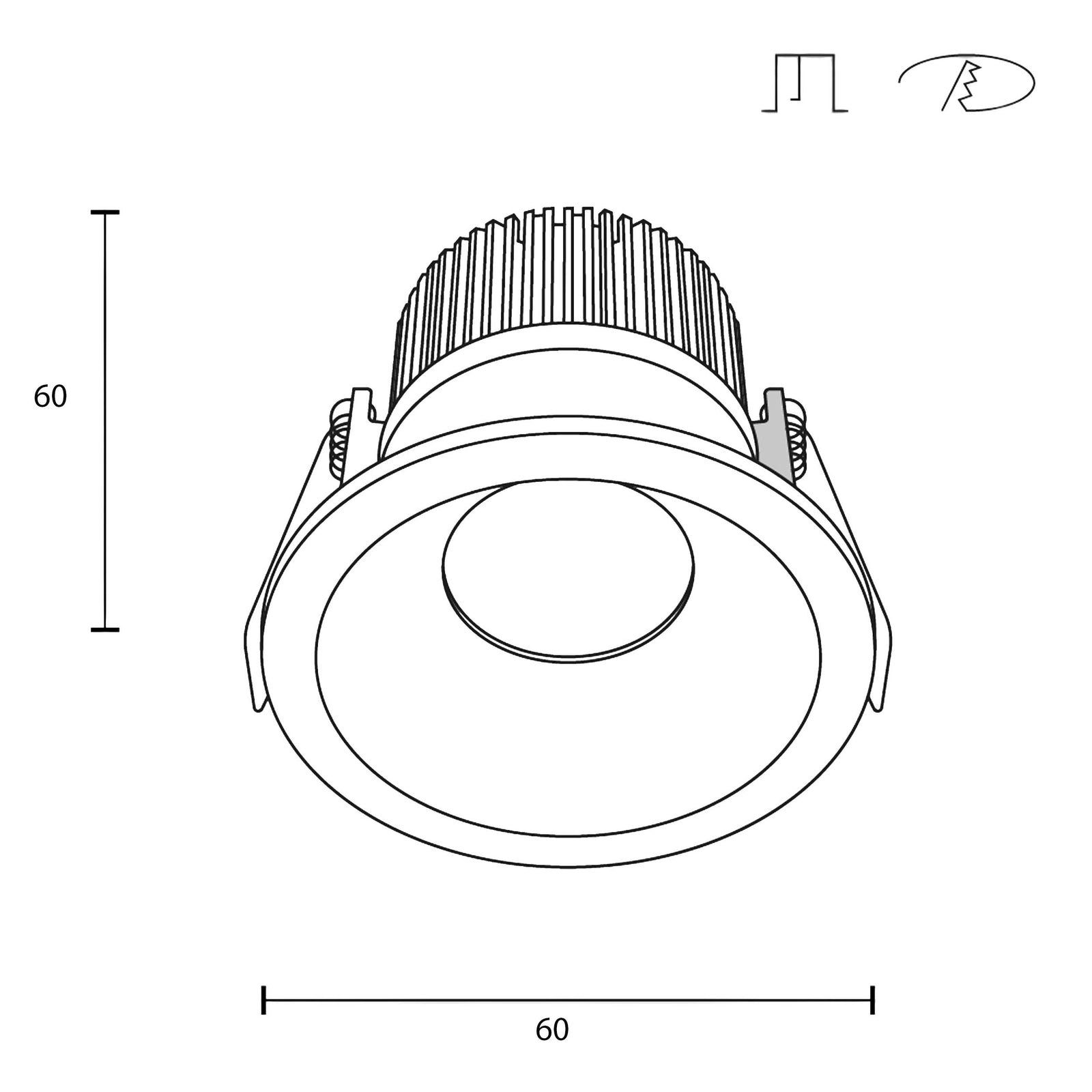Maytoni downlight Zoom LED 60° vgradna okrogla svetilka, bela