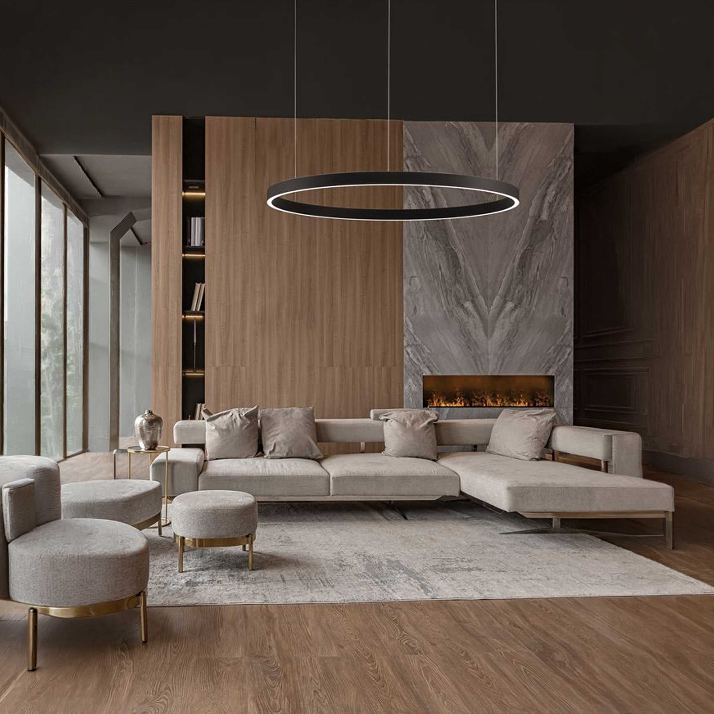 Nova Luce Elowen LED viseča okrogla svetilka