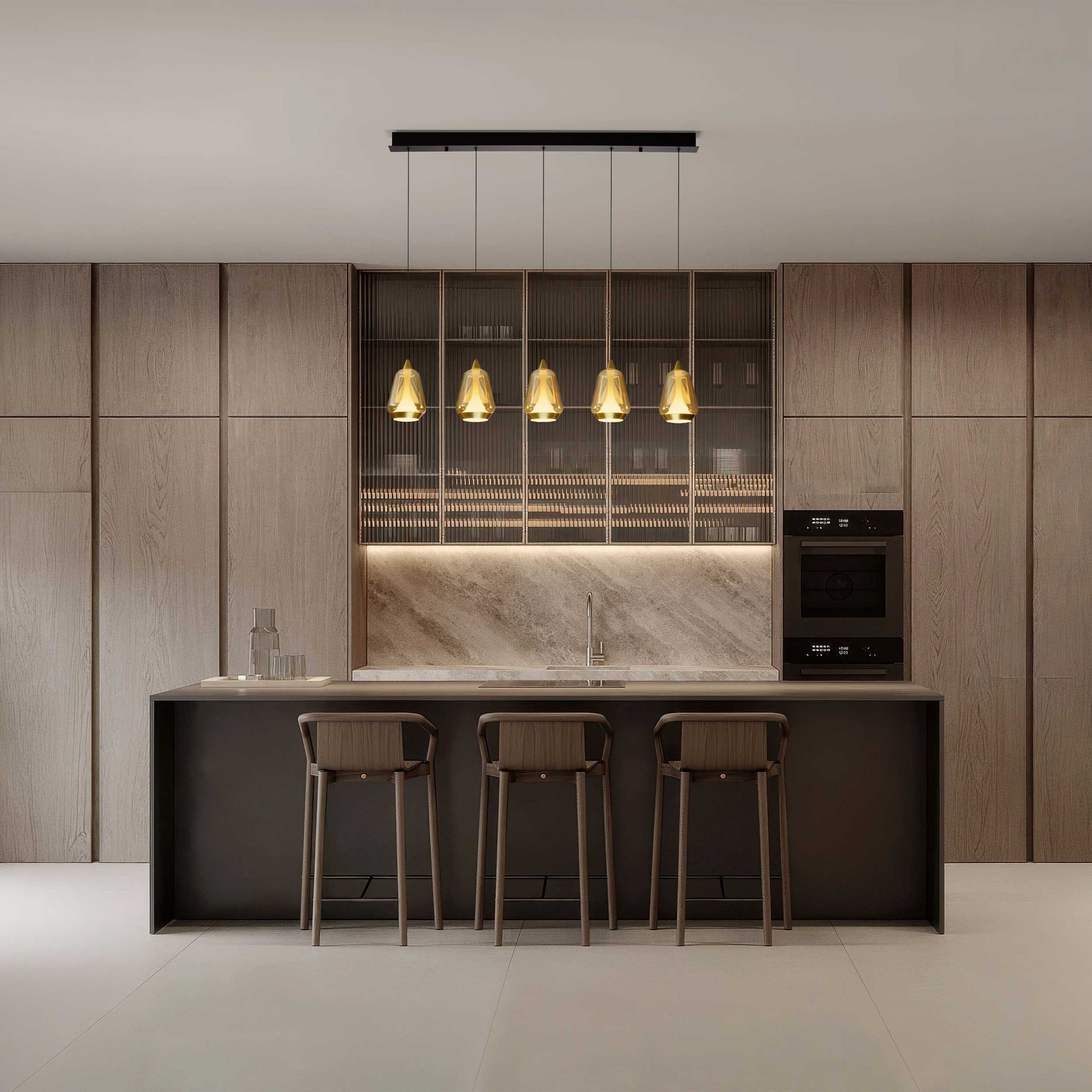 Nova Luce Alish LED viseča svetilka v podolgovati obliki
