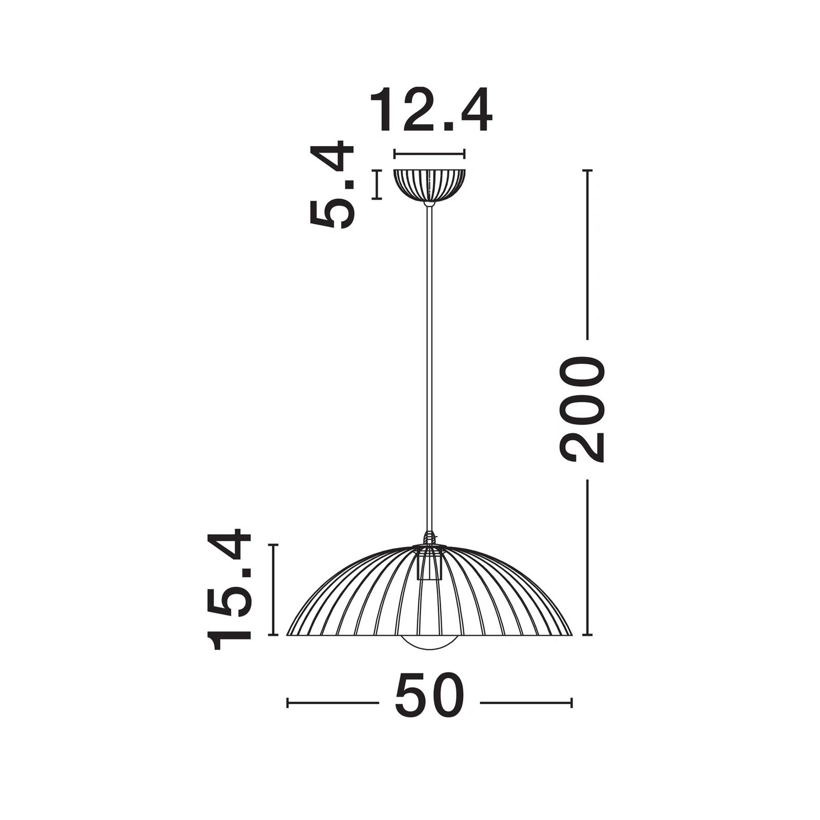 Nova Luce Ammos E27 viseča svetilka