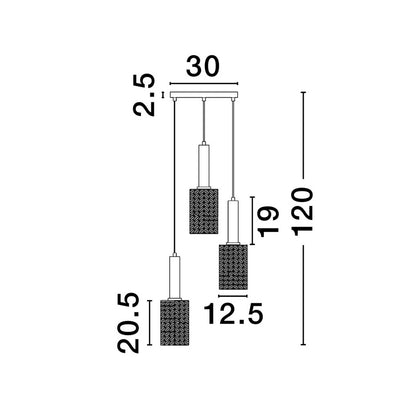 Nova Luce Certa E27 skleněné závěsné svítidlo
