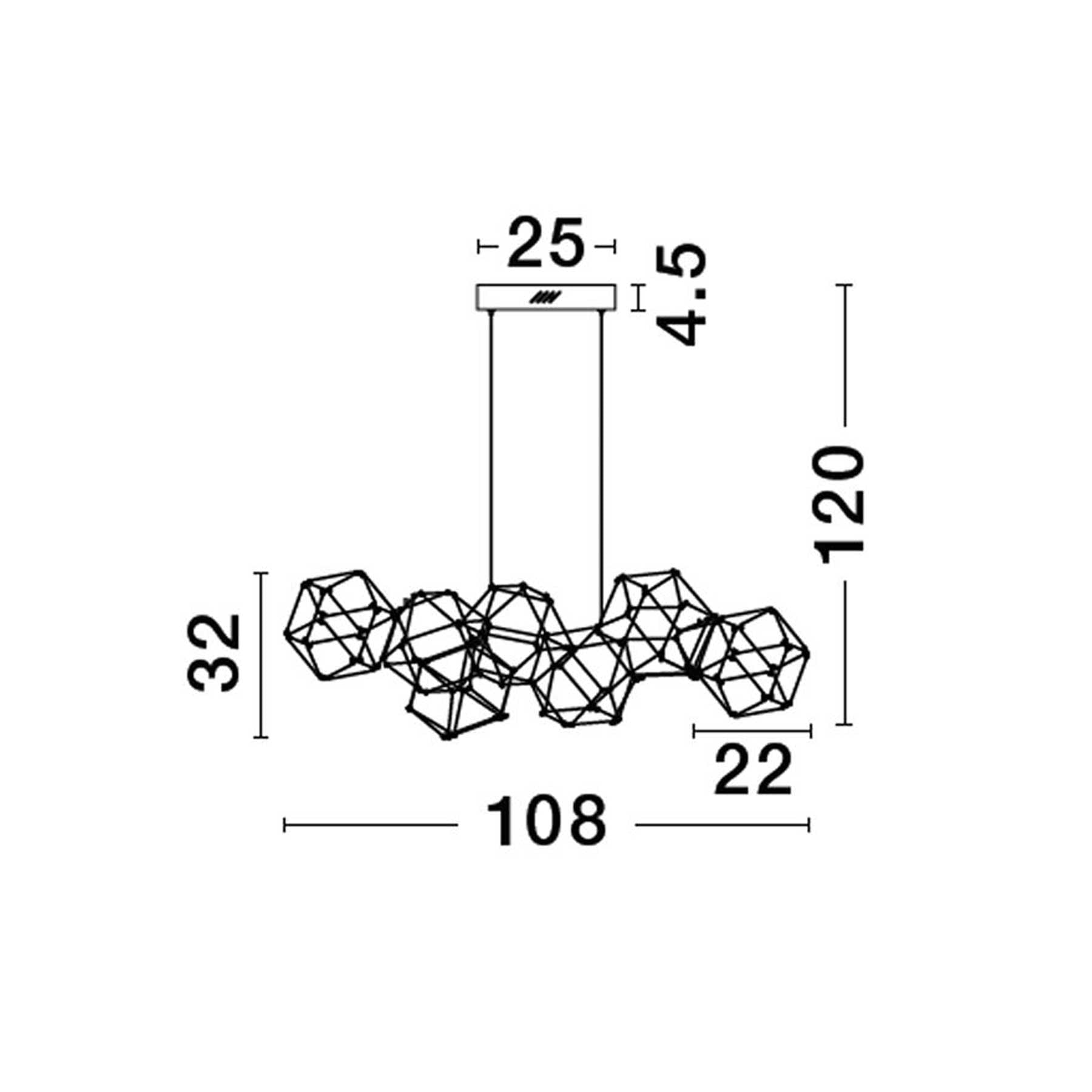 Nova Luce Nebula LED podélné závěsné svítidlo