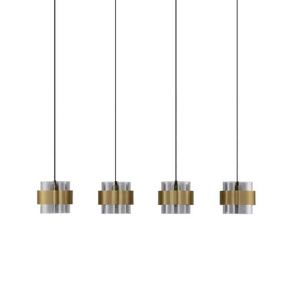 Nova Luce Sianna E27 skleněné závěsné svítidlo podélné