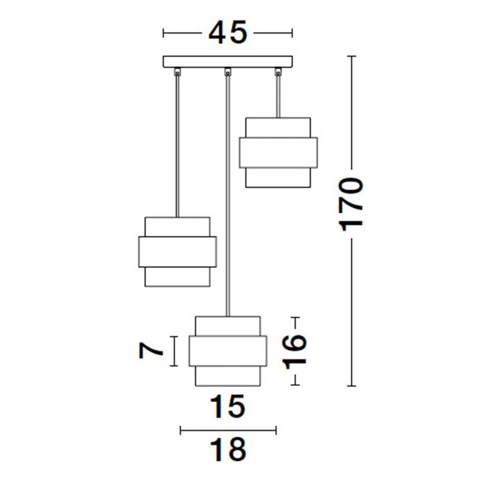 Nova Luce Sianna E27 steklena viseča vertikalna svetilka