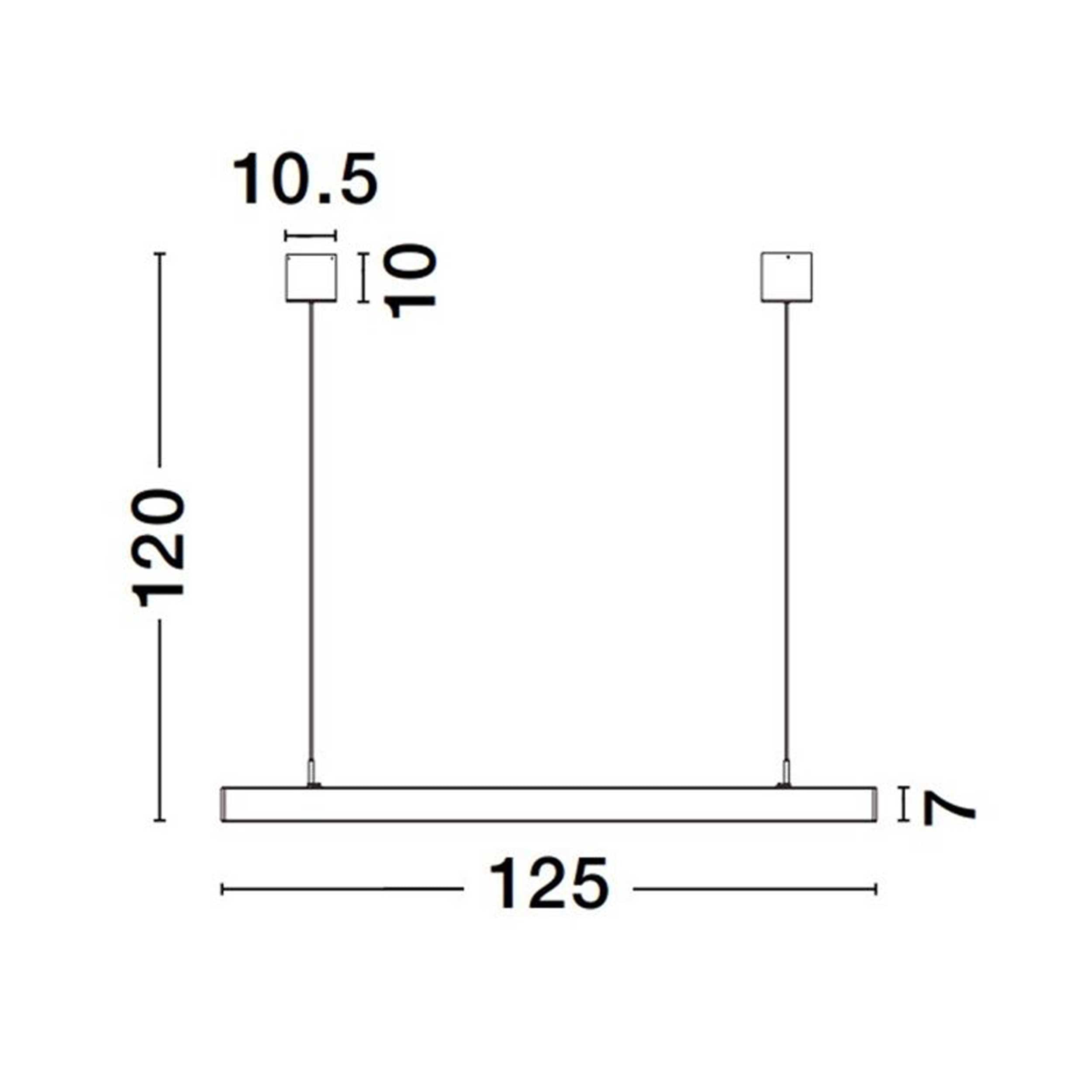 Nova Luce Elettra LED pendant linear light