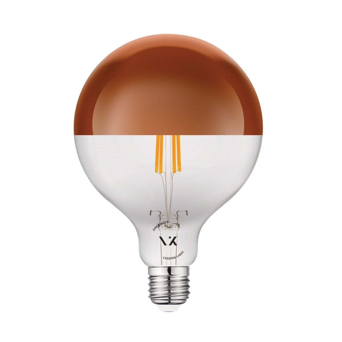 LED-žarnica VK Light Globo Filament Pink Copper E27 ø125 2700K 7W z možnostjo zatemnitve