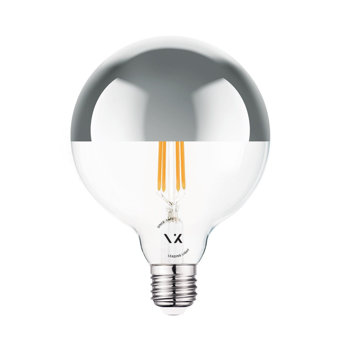 LED žarnica VK Light Globo Filament Silver E27 ø125 2700K 7W z možnostjo zatemnitve