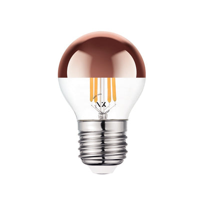 LED žarnica VK Light Mini Globe Filament Pink Copper E27 2700K 4,5 W, z možnostjo zatemnitve