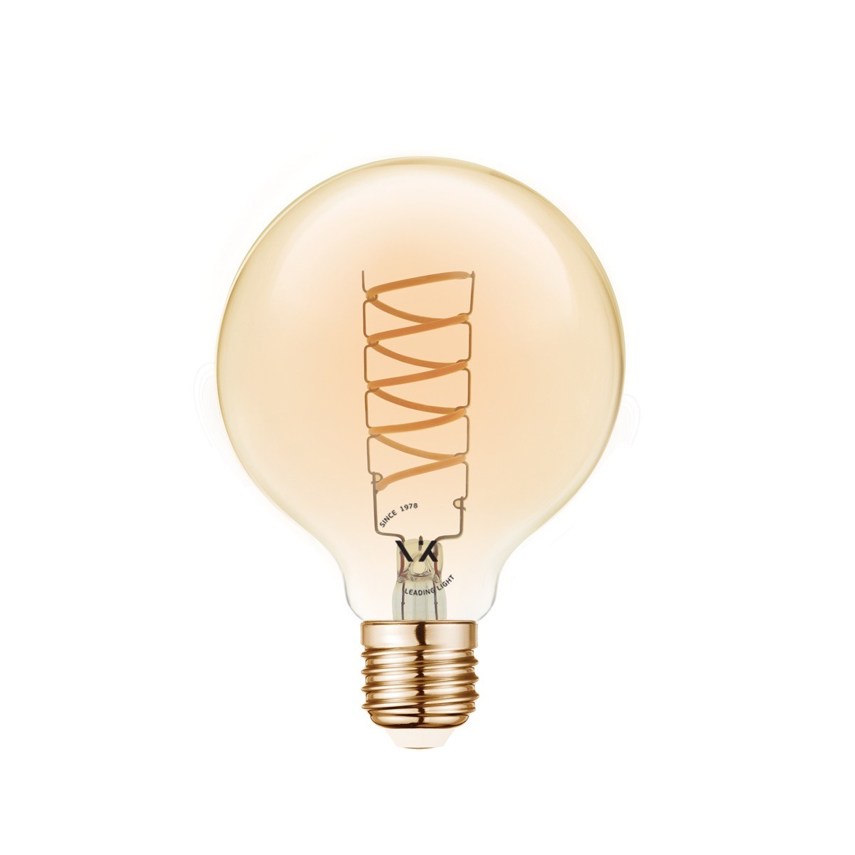 LED žarnica VK Light Spiral Filament Amber-G80 E27 2200K 4,5 W, z možnostjo zatemnitve