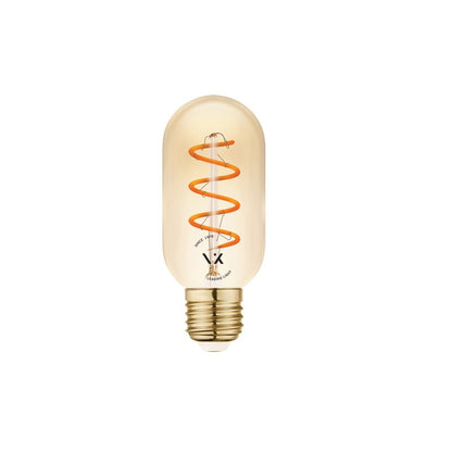 LED-žarnica VK Light Spiral Filament Amber-T45 E27 2200K 4,5 W, z možnostjo zatemnitve