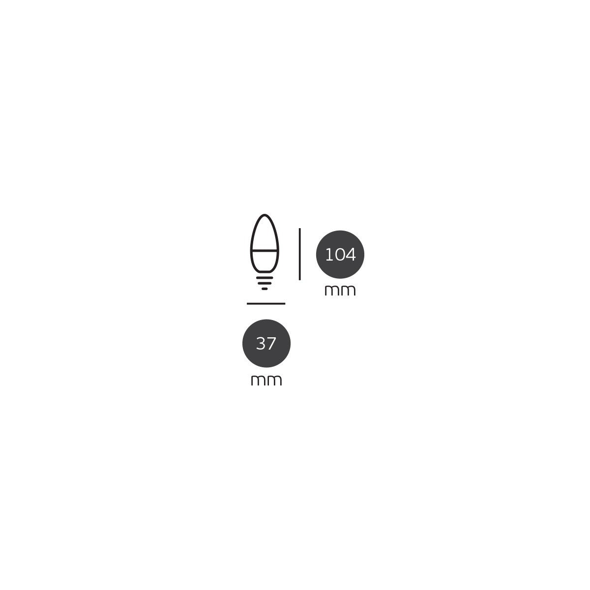LED žarnica VK Light Candle Plastic E14 9 W
