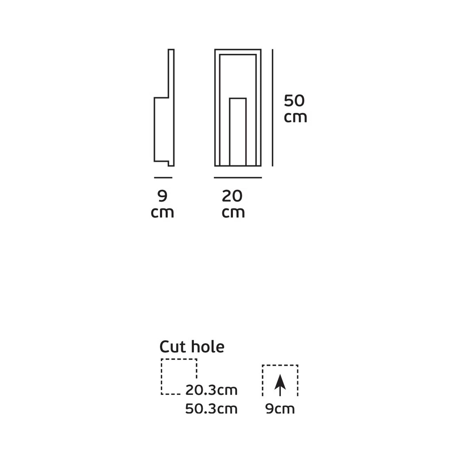 VK Light Gate GU10 vgradna stenska svetilka