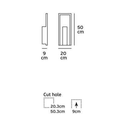 VK Light Gate GU10 vgradna stenska svetilka