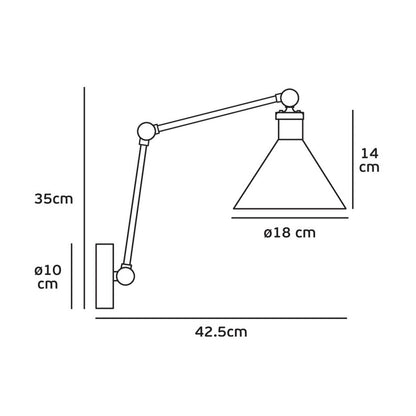 VK Light Gro E27 stenska svetilka