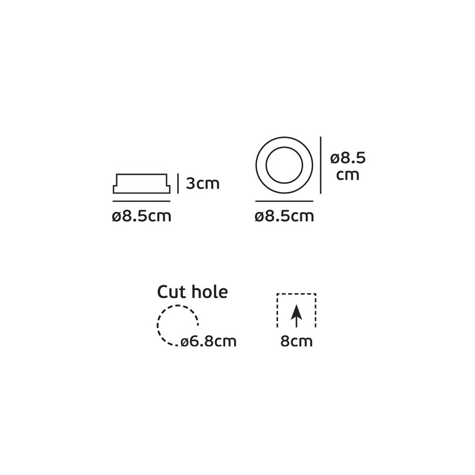 VK Light Ivy GU10 PAR16 vgradna stropna svetilka