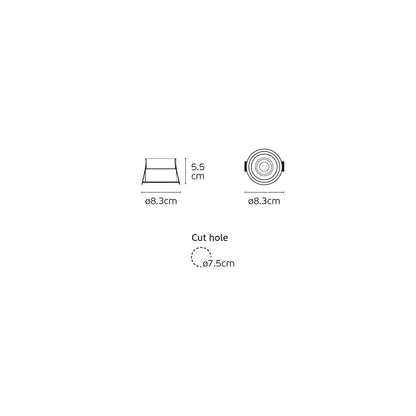 VK Light Celeno LED vgradna svetilka IP65