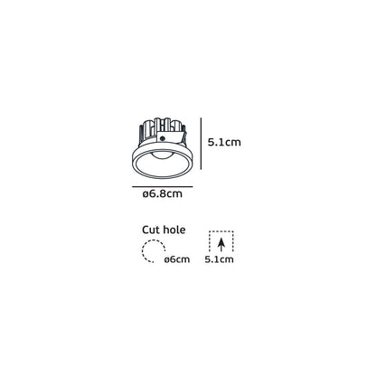 VK Light Poc LED vgradna svetilka IP44