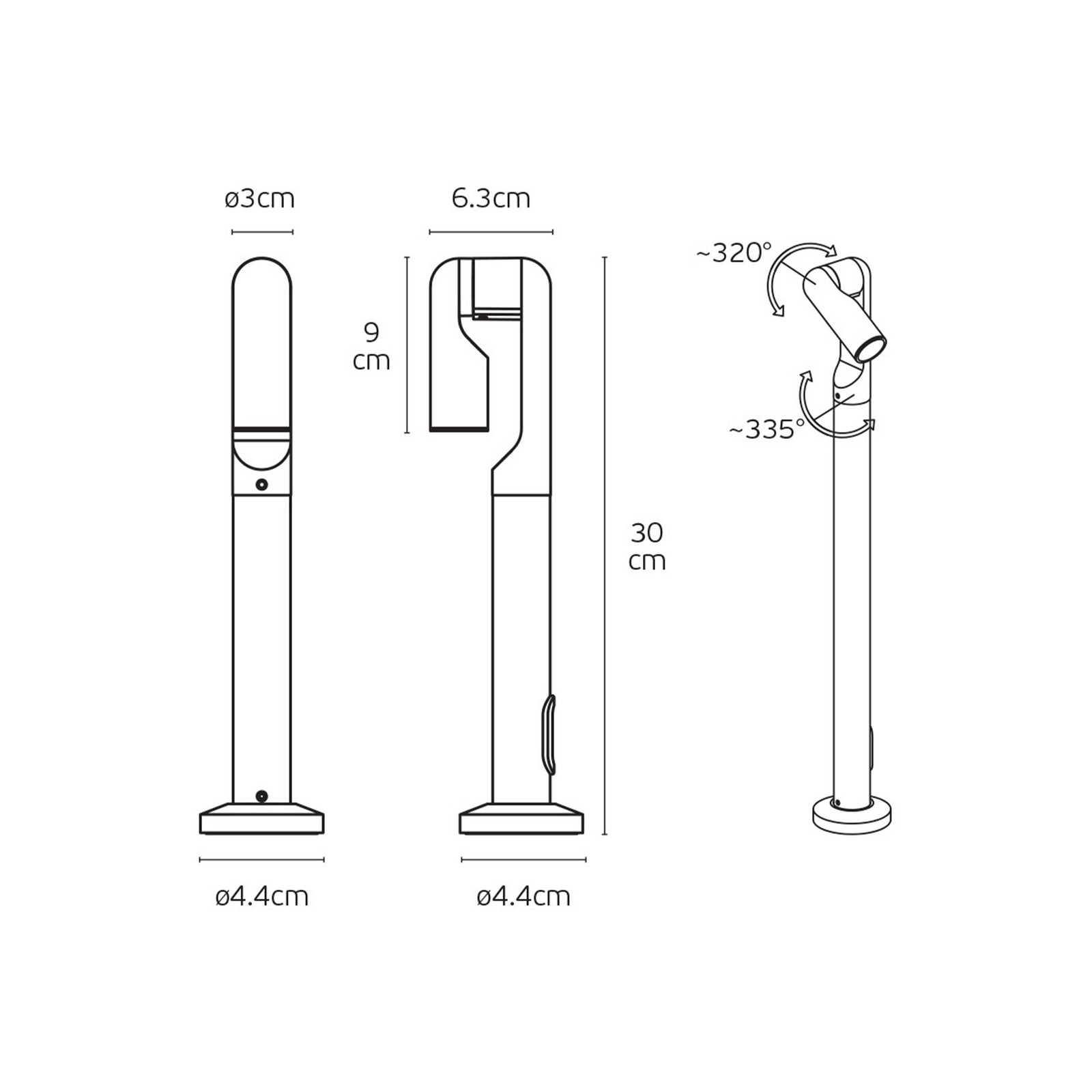 VK Light Lip LED stebrna svetilka IP65