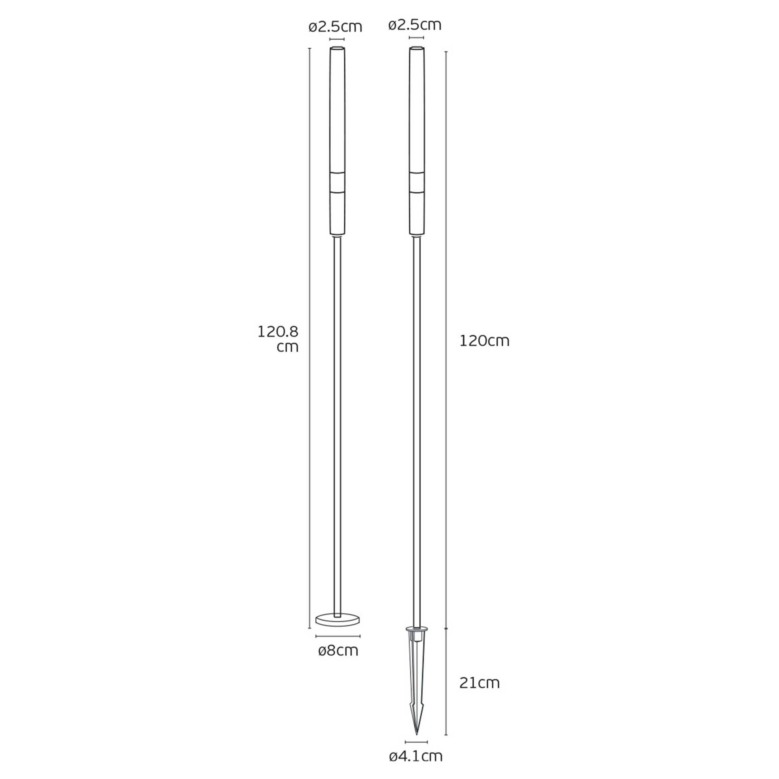 VK Light Mim LED stebrna svetilka IP65