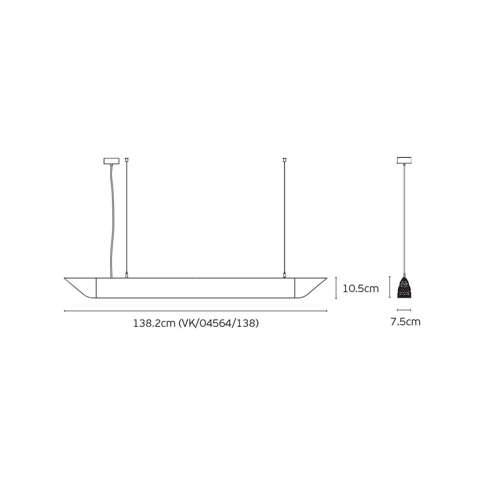 VK Light Mute Slim LED viseča akustična svetilka