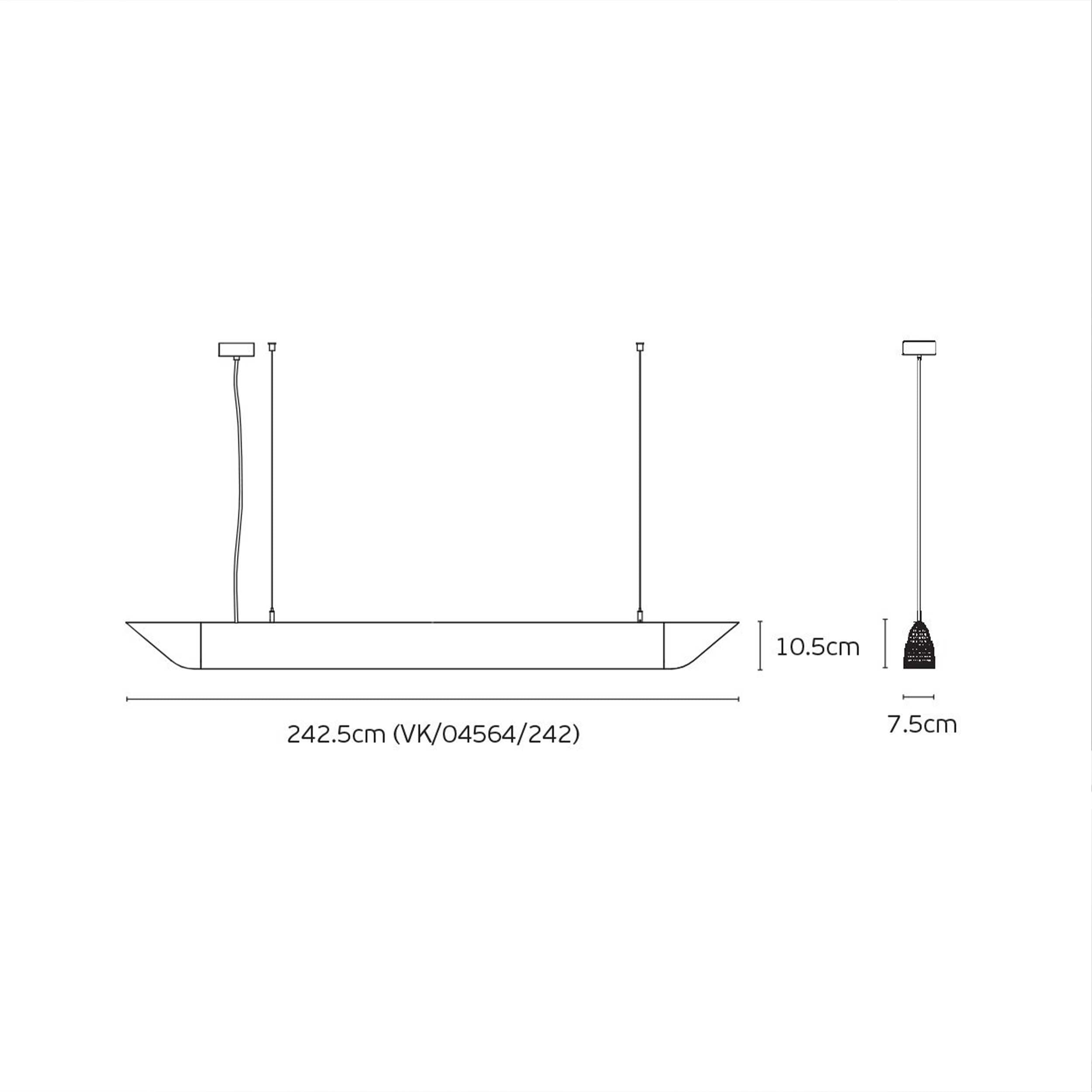 VK Light Mute Slim LED viseča akustična svetilka