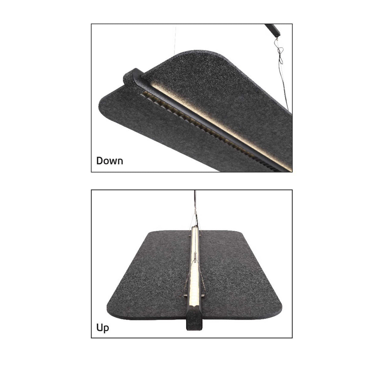 VK Light Mute L LED viseča akustična svetilka, vodoravna