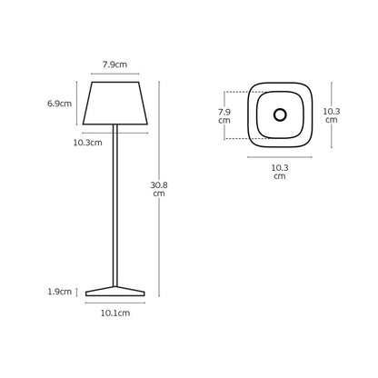 VK Light Opos LED prenosna namizna svetilka IP65 kvadratna