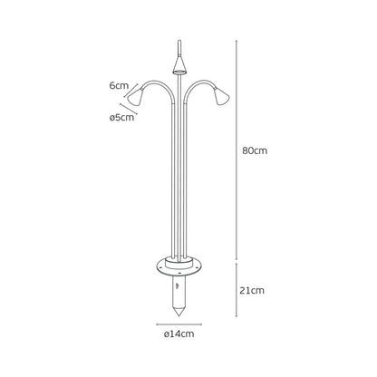 VK Light Rose 3 LED stebrna svetilka IP65
