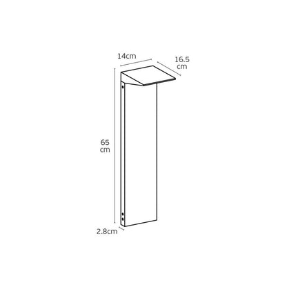 VK Light Zen LED stebrna svetilka IP65