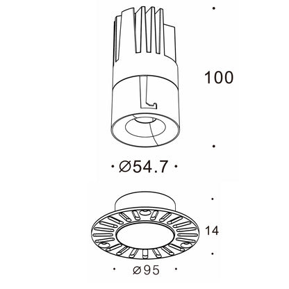 Vortex L LED trimless zápustné svítidlo Ra>90