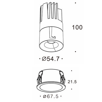 Vortex L LED zápustné svítidlo Ra>90