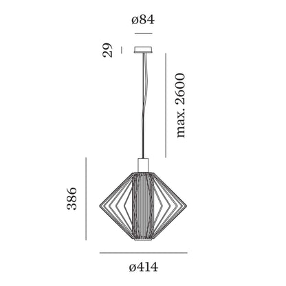Wever and Ducré Wiro Diamond 1.0 závěsné svítidlo