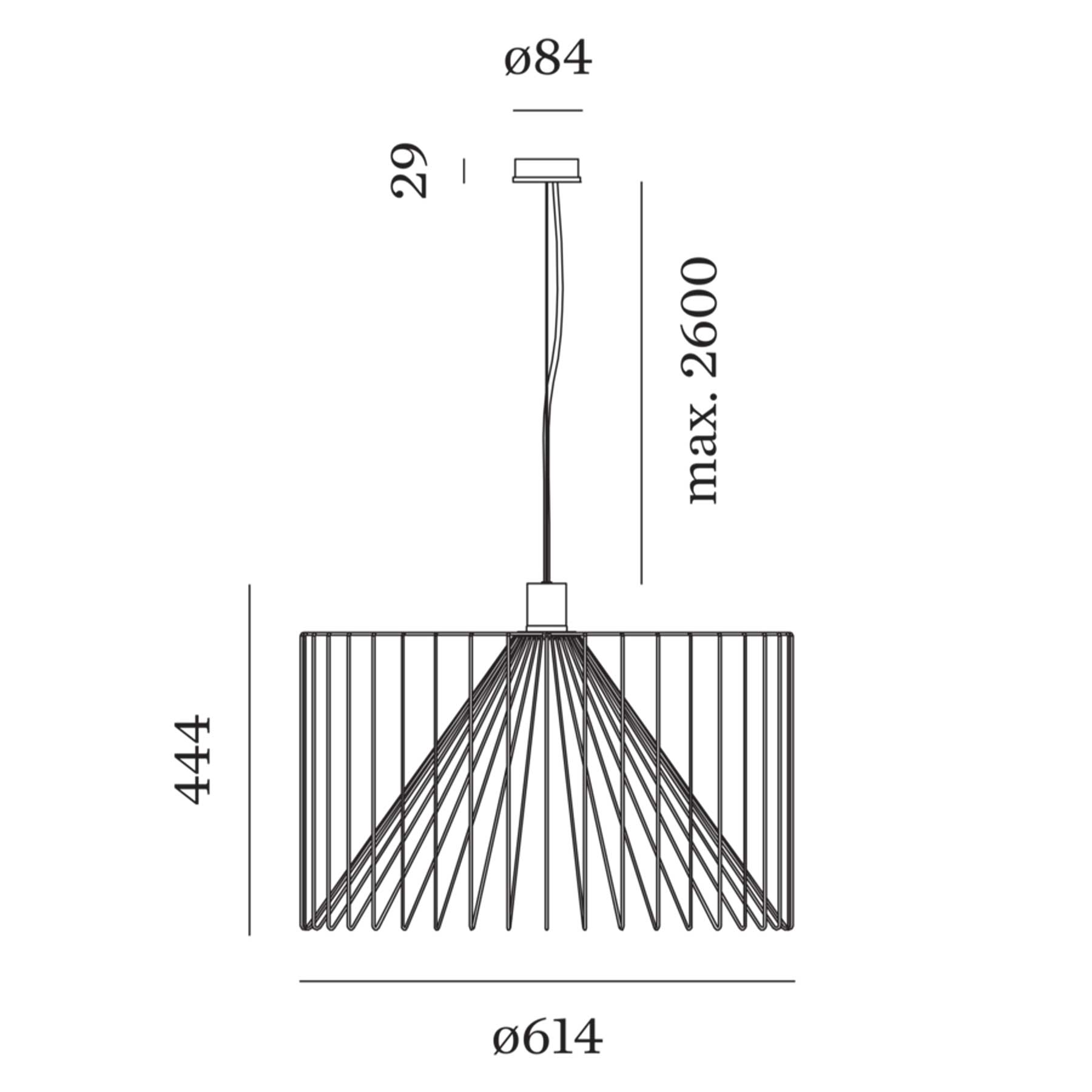 Wever and Ducré Wiro závěsné svítidlo