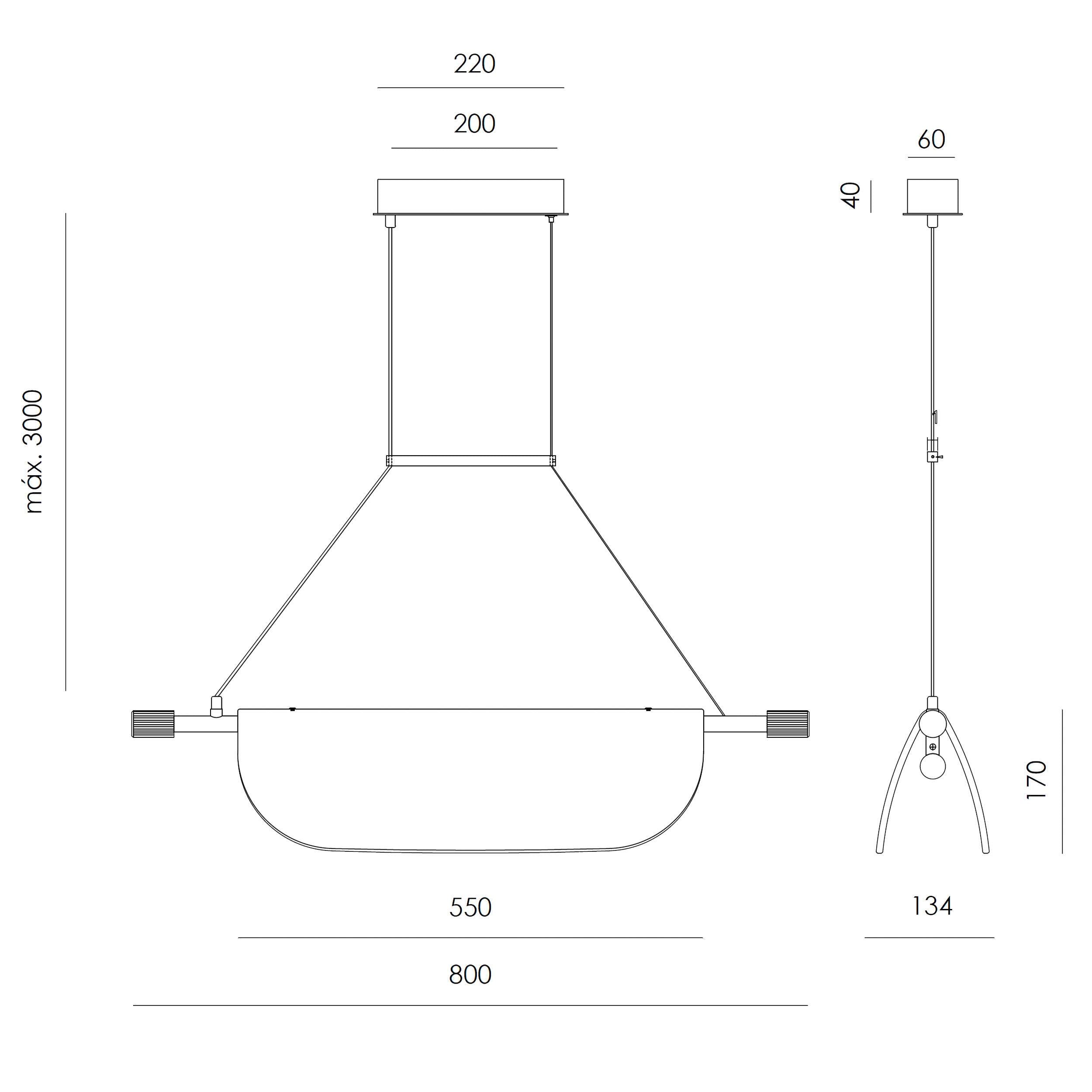 Aromas Lida Single LED obesna svetilka