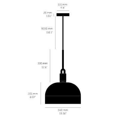 Buster & Punch Forked Pendant E27 závěsné svítidlo