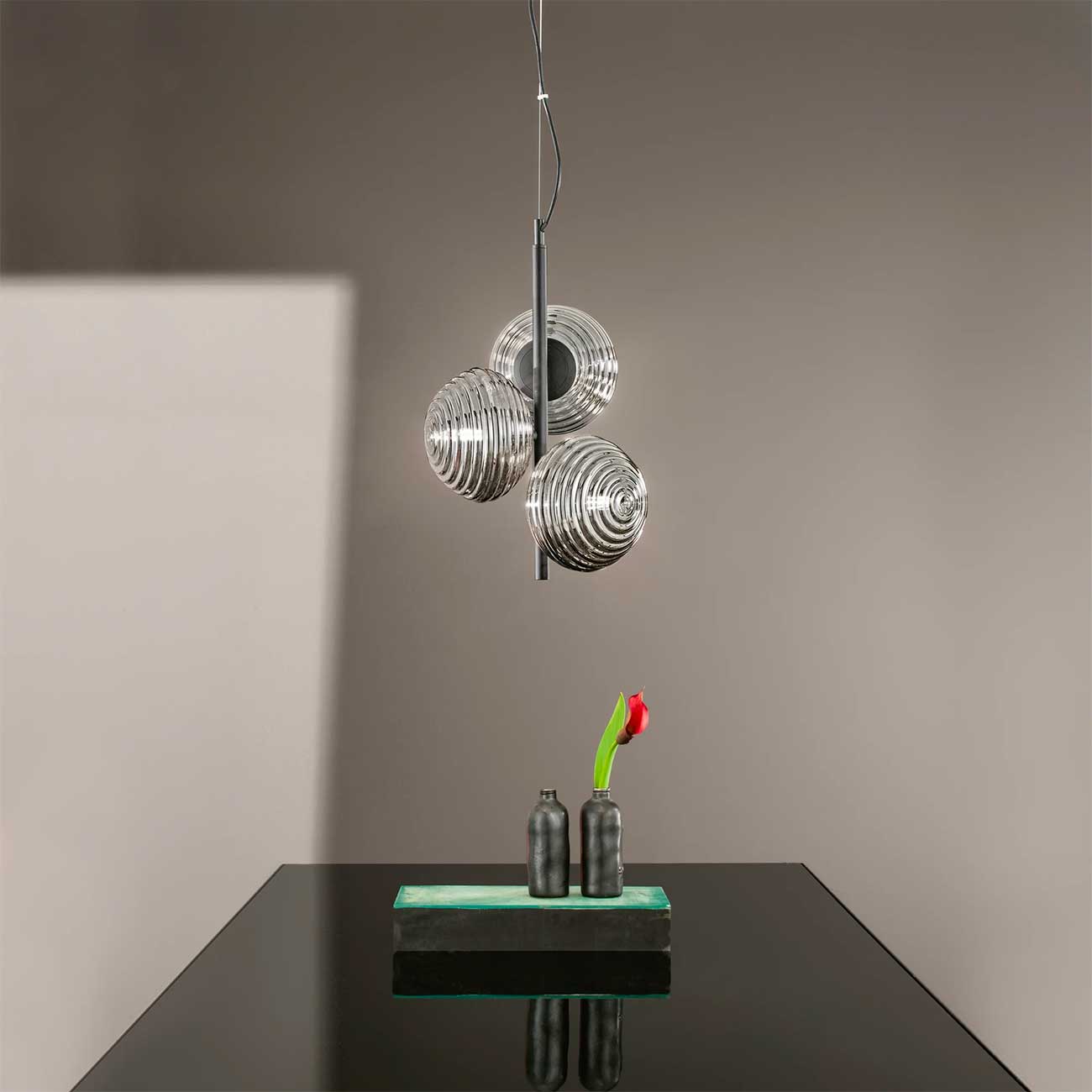 Faneurope Ripple LED závěsné skleněné svítidlo