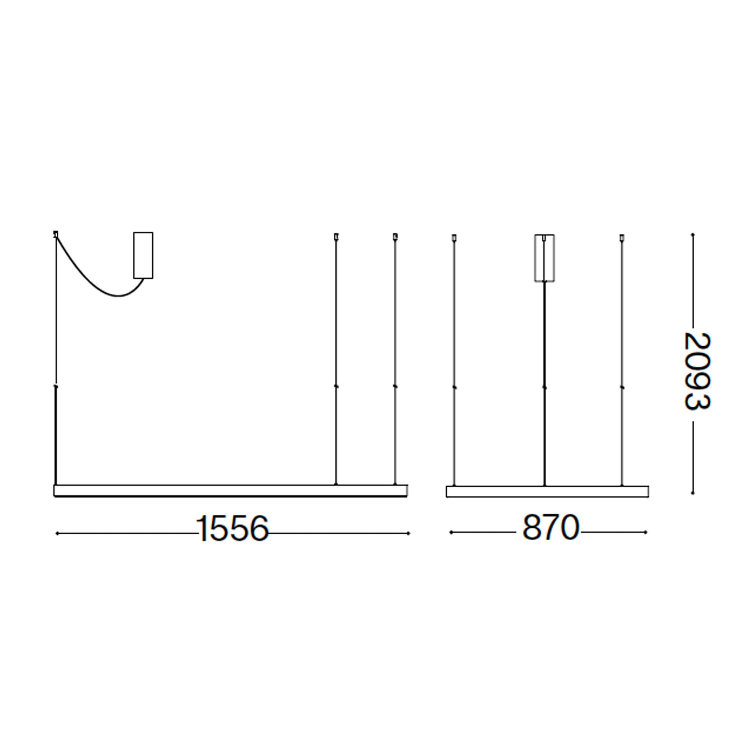 Ideal lux Waves LED viseča svetilka