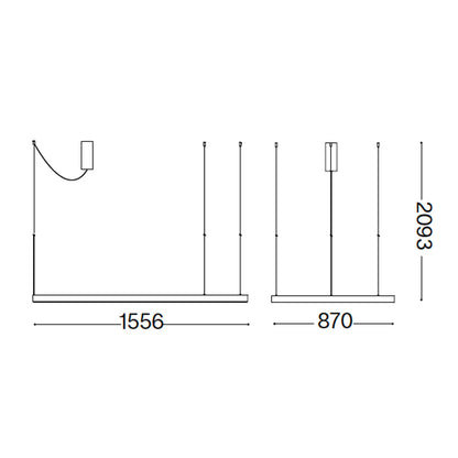 Ideal lux Waves LED viseča svetilka