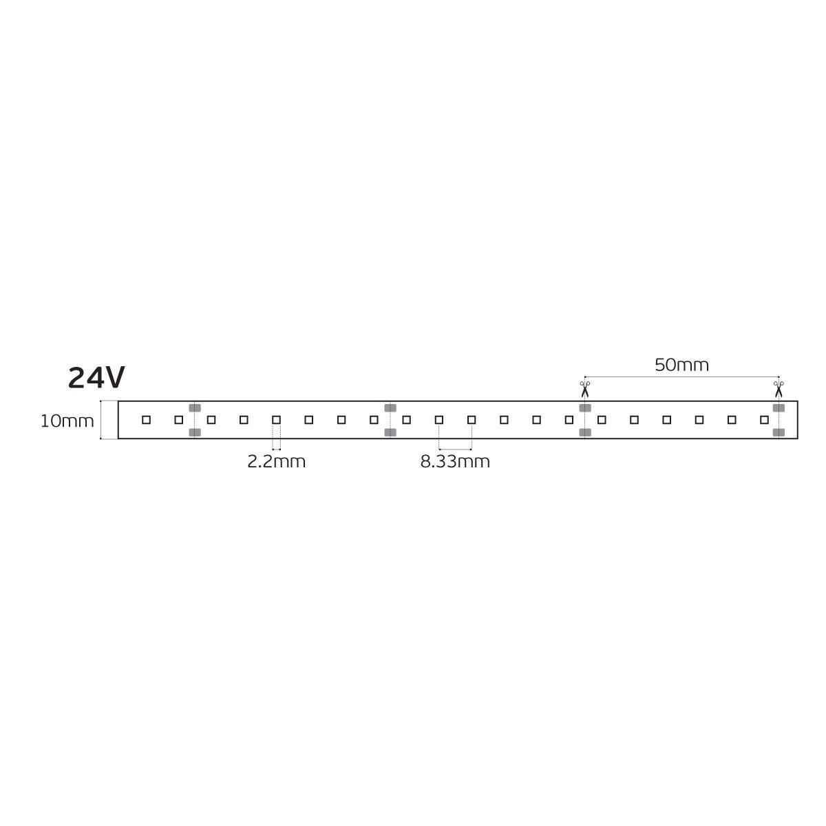 LED trak 24 V CRI90 IP20 2700 K (5 m)