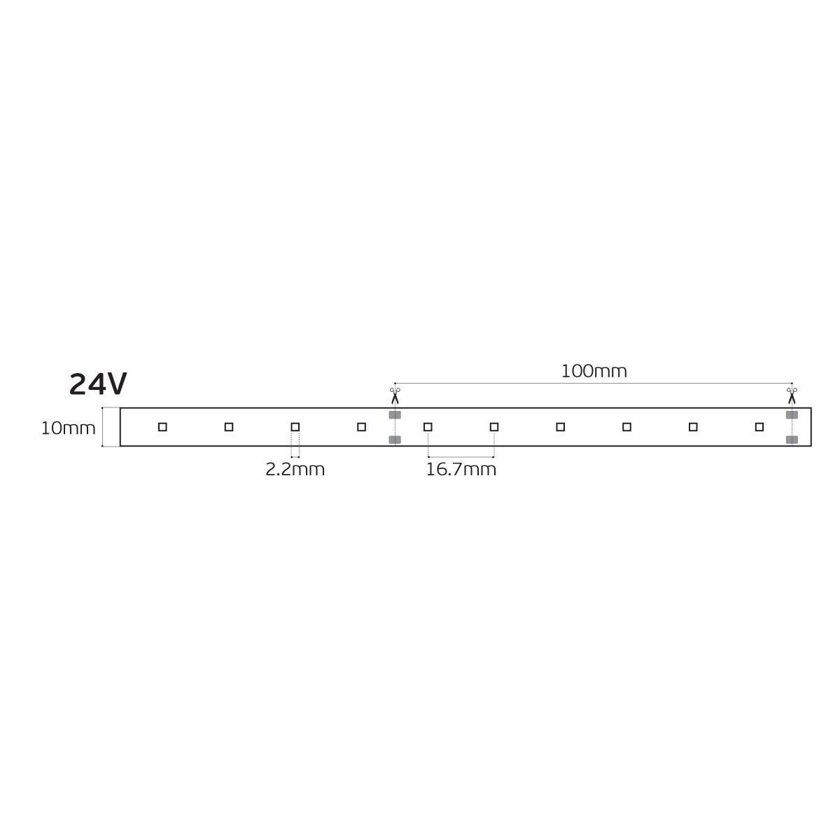 LED trak 24 V CRI90 IP20 2700 K (5 m)