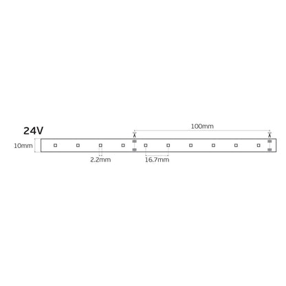 LED trak 24 V CRI90 IP20 2700 K (5 m)