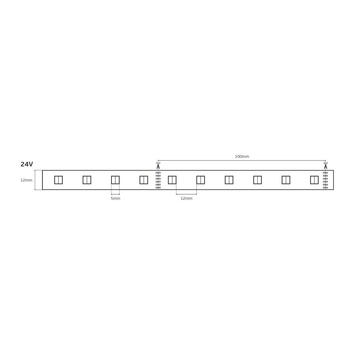 LED trak RGB+CCT 24 V 18 W/m CRI90 IP67 2400 K–6000 K (5 m)