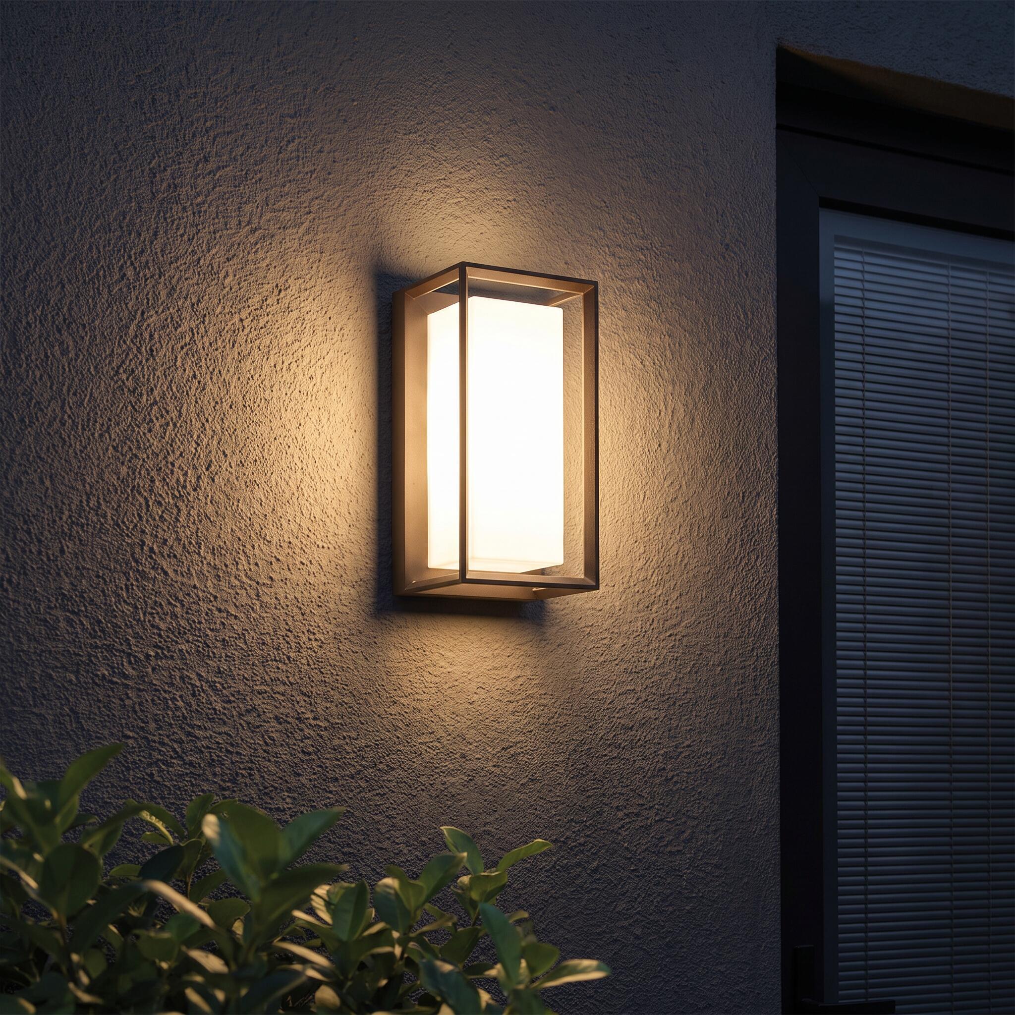 VK Light Neon LED stenska svetilka IP65, pravokotna