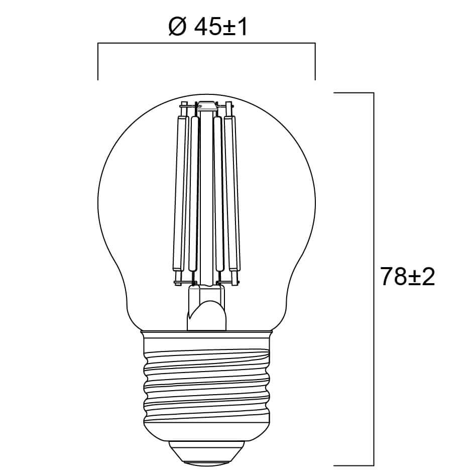 LED žárovka Sylvania RETRO E27 4000K 4.5W stmívatelná