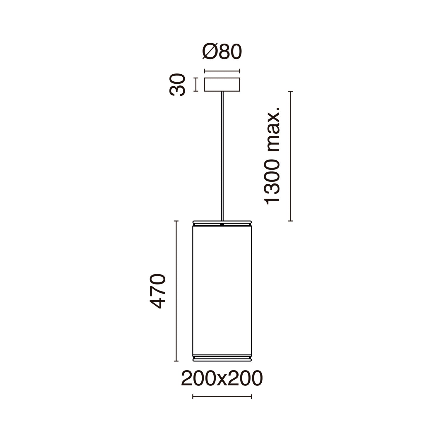 Exo Akiro S E27 závěsné svítidlo