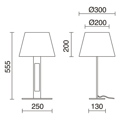 Exo Classical T E27 stolní svítidlo stříbrné