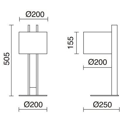 Exo Compact T E27 stolní svítidlo béžové